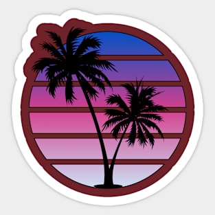 Synthwave style sunset Sticker